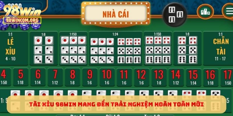 Tài Xỉu 98WIN mang đến trải nghiệm hoàn toàn mới